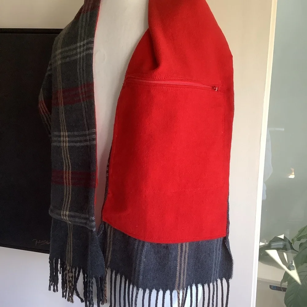 Mens Lined Winter Scarf with Secret Pocket